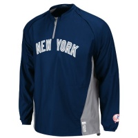 MLB New York Yankees Long Sleeve Lightweight 1/4 Zip Gamer Road Jacket Men's