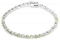 Sterling Silver Peridot Bracelet, 7.25