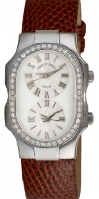 Philip Stein Women's 1DFCMOPZBR Diamond Lizard Strap Watch