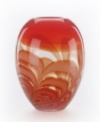 Evolution by Waterford 11-Inch Red & Amber Ginger Vase