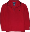 Polo Ralph Lauren Boys Tipped Half Zip Pullover, Red, M