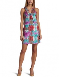 Laundry by Shelli Segal Women's Pressed Flowers Printed Silk Dress