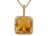 Genuine Citrine Pendant by Effy Collection® in 14 kt Yellow Gold LIFETIME WARRANTY