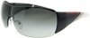 PRADA SPS 07H SPS07H 7RI-3M1 GUNMETAL PLASTIC GRAY GRADIENT LENS SHIELD SUNGLASSES SHADES