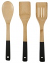 Core Bamboo 1117 3-Piece Colored Utensil Set, Onyx