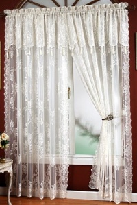 Carly Lace - 84 curtain panel - Color : WHITE