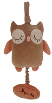 miYim Musical Pull Toy, Brown Owl