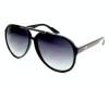 Gucci Men's 1627 Shiny Black Frame/Grey Gradient Lens Plastic Sunglasses