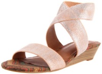 Lucky Women's Hunter Wedge Sandal,Peach/Silver,9 M US