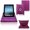 Ionic Rotating Stand Leather Case with SLEEP AND WAKE Function For Apple iPad 2, iPad 3, iPad 4, iPad 2nd, iPad 3rd, iPad 4th Generation Tablet AT&T Verizon 4G LTE (Purple)