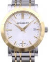 Burberry Men's BU1358 Silver/White Two tone Stainless steel Watch