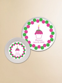 Mealtime will never be the same once your little ones have a personalized plate and bowl to sit down to...they'll be eager to sit down at their very own spot every time! And no worries about when the plate or bowl is dropped, since they're designed to withstand breakage.