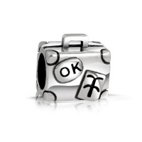 Bling Jewelry Sterling Silver Travelers Luggage Charm Bead Pandora Compatible