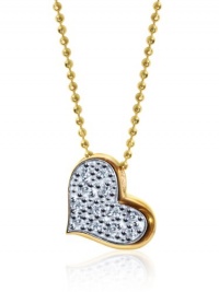 Alex Woo Little Princess Yellow Heart Pendant Necklace