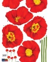 (13x24) Red Poppies Wall Decal