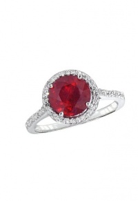 Effy Jewlery Gemma Ruby and Diamond Ring, 2.76 TCW Ring size 7