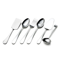 Featuring a clean, classic design in durable stainless steel, these serving pieces from Mikasa are ideal for serving up everyday meals and special dishes alike.