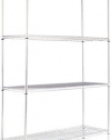 Alera SW504818SR Industrial Wire Shelving Starter Kit, 4 Shelves, 48w x 18d x 72h, Silver