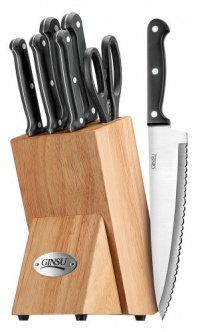 Ginsu 8-Piece Stainless Steel Knife Set with Natural Hardwood Block 4872