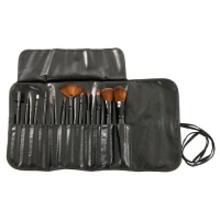 MASH 12pc Studio Pro Makeup Make Up Cosmetic Brush Set Kit w/ Leather Case - For Eye Shadow, Blush, Concealer, Etc