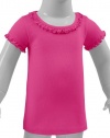 Kavio! Infants Sunflower Short Sleeve Top - Hot Pink - 18M