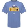 Denver Nuggets Adidas Light Blue Full Primary Logo T-Shirt