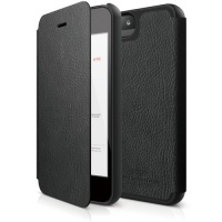 elago S5 Leather Flip for iPhone 5 - eco friendly Retail Packaging - Black