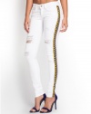 GUESS Brittney Skinny White Embellished Jeans