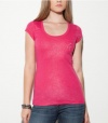 G by GUESS Pilla Pocket Tee, ELECTRIC ROSE (XS)