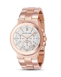 Rendered in brushed rose gold, this gorgeous watch from MICHAEL Michael Kors makes a luxe statement.