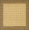 Couristan 1005/3000 Recife Checkered Field Natural/Cocoa Rug, 7-Feet 6-Inch Square