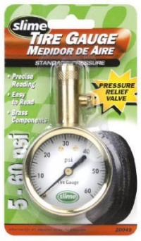 Slime 20049 Lage Face Dial Tire Gauge 5-60 PSI