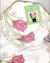 Homewear by Sam Hedaya Table Linens, Set of 6 Springtime Tulip Dance Round Doilies; 2 each 6 in., 8 in., 12 in.