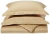 Luxury Manor Collection 800-Thread Count Solid Cotton Full/Queen Duvet Set, Gold