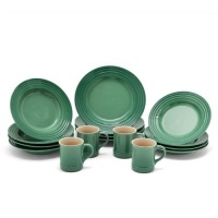 Le Creuset Stoneware 16-Piece Dinnerware Set, Fennel