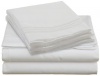 Clara Clark 1800 Regal Series 4pc Bed Sheet Set - Full (Double), White,