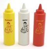 Charcoal Companion Classic Diner Condiment Bottle Set / Ketchup, Mayo, Mustard