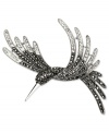 Take something stylish under your wing. Judith Jack's bird brooch is crafted from sterling silver with marcasite (4/5 ct. t.w.) and crystal (1/2 ct. t.w.) giving it an elegant touch. Approximate drop: 2-1/2 inches.