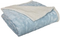 Northpoint 70286 Dandelion Textured Sherpa Throw, Sky Blue