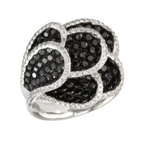 Effy Jewelry Caviar Collection by Effy® Black & White Diamond Ring in 14k White Gold 2.26 TCW