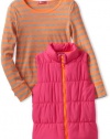 Energie Girls 7-16 - Makenzie Neon Puffer Vest, Pink, X-Large