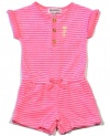 Juicy Couture Striped Terry Romper in Bardo-18-24mo