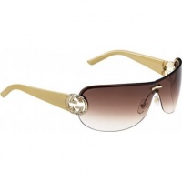 Gucci GG4224/S Sunglasses - 0X56 Gold Beige (02 Brown Gradient Lens) - 74mm