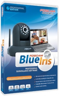 Foscam Blue Iris Professional - Supports Many IP Camera Brands Including Foscam and Agasio, Zone Motion Detection, H.264 Compression Recording, E-mail And SMS Text Messaging Alerts!