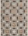 Area Rug 2x3 Rectangle Contemporary Latte-Ice Blue Color - Surya Basilica Rug from RugPal