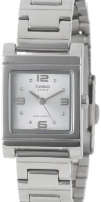 Casio Women's LTP1237D-7A Silver-Tone Shell White Dial Watch