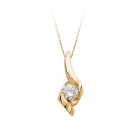 1/20 ct. Diamond Sirena Solitaire Pendant in 14K Yellow Gold