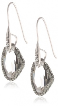 Sterling Silver Swarovski Crystal Abstract Drop Earrings