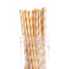 Dress My Cupcake Yellow Striped Paper Straws, 25-Pack