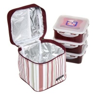 Lock & Lock Square Lunch Box 3-piece Container Set